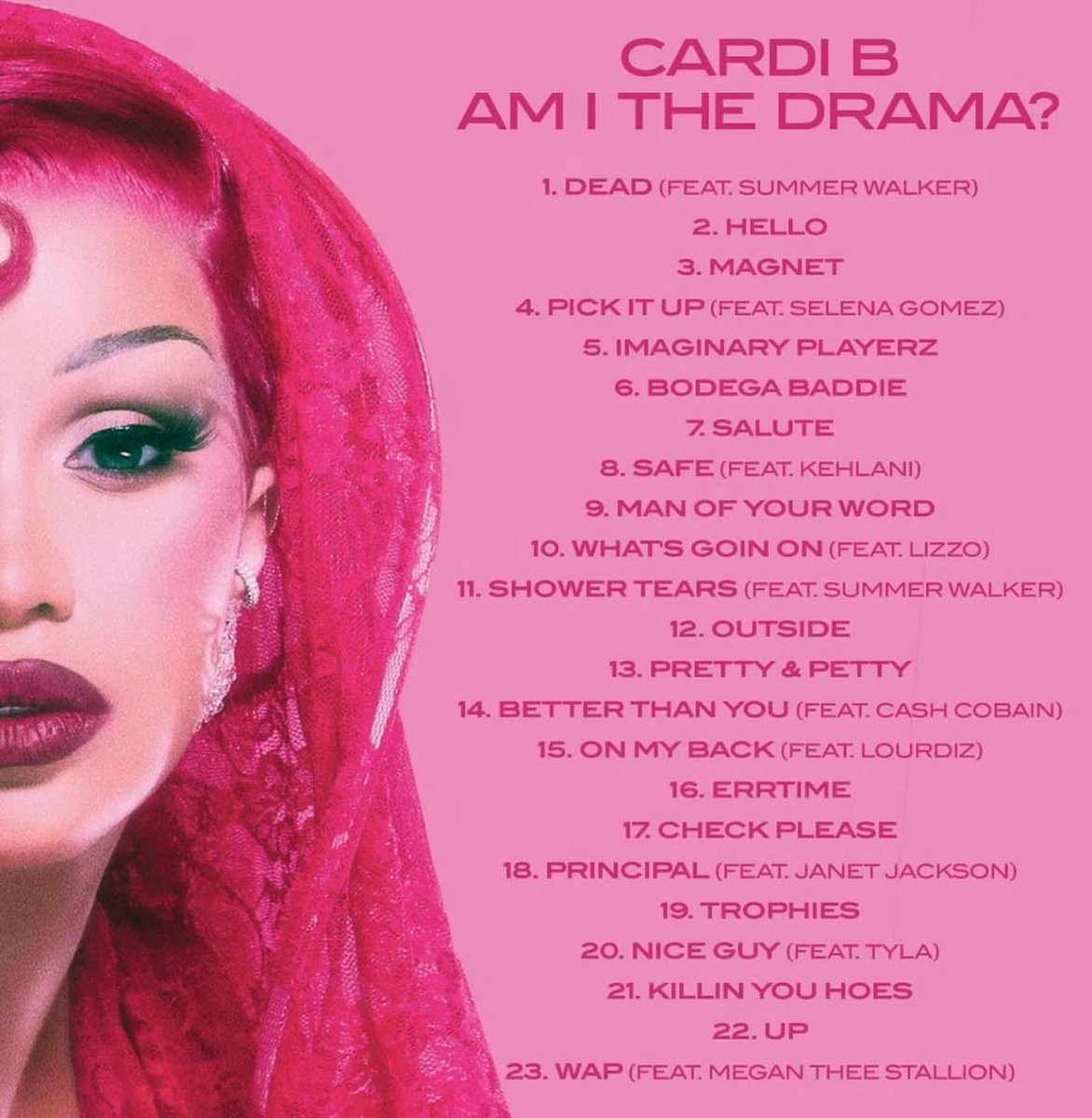 grandeunext's tweet image. AM I THE DRAMA? - CARDI B (#CB2) (FIRST LISTEN) LIVE TWEET THREAD 👠🐦‍⬛♥️:

My final rating and ranking will be shared at the end. Feel free to share your thoughts on the album as well!

@iamcardib #CardiB #Cardi #AmITheDrama #AITD #Outside #ImaginaryPlayerz #Safe #PickItUp