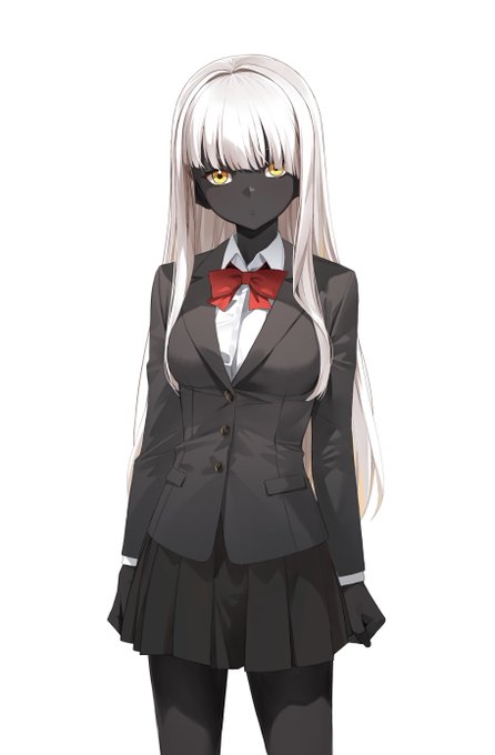 黒肌の子も描き終わりました。 