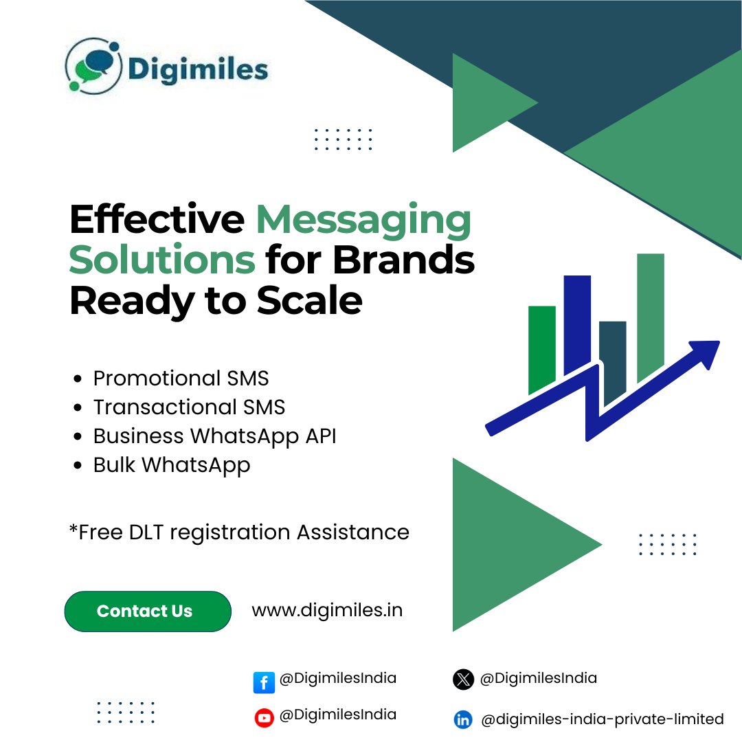 digimilesindia's tweet image. 🚀 Power your business conversations with Digimiles!

💬 SMS &amp;amp; WhatsApp messaging services you can trust.

✅ ISO 9001:2015 Certified for quality &amp;amp; reliability.

Sign up for a FREE trial now 🌐 digimiles.in

#Digimiles #WhatsAppAPI #SMSMarketing #BulkSMS #WhatsApp