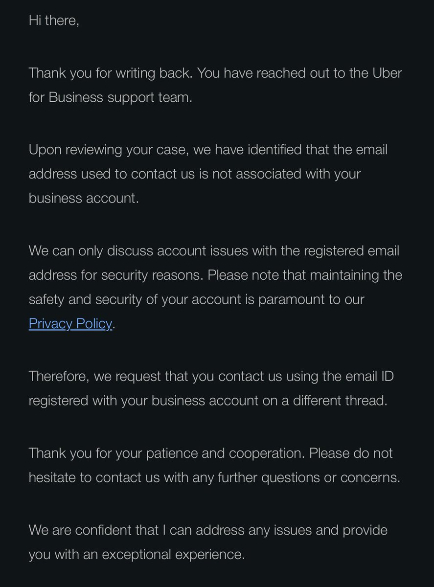 timman1010's tweet photo. @Uber just want a refund when your driver charges you $100 on a $60 road trip. And than the official email just keeps telling you that you have privacy issues. Man did your email got hacked?? You’re the one has all our data and says “I don’t know your ac”. But receipt knows LOL https://t.co/XnOd9DSQrj