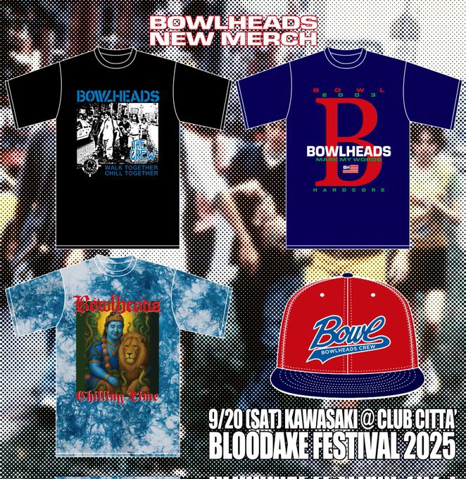 BloodaxeFest's tweet image. 【明日開催!!!】
海外勢もぞくぞく来日するなか、いよいよ明日に迫ったBLOODAXE FESTIVAL 2025 ！TT&amp;amp;ガイドライン再チェックお願いします🕚

BAXE公式分チケットは既にSOLD OUT、残りは追加したeplusは本日18時までラストチャンス是非🎫: eplus.jp/sf/word/000005……