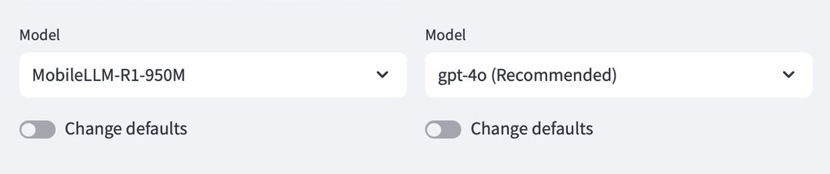 [9/18] minions daily ship 🚢

📱 mobilellm-r1! <a href="/metaai/">AI at Meta</a>  had some really fun announcements this week. but what ppl should really be talking about is their new mobile llms from <a href="/erniecyc/">Ernie Chang</a> and <a href="/zechunliu/">Zechun Liu</a>. try them now in minions 👇🏽