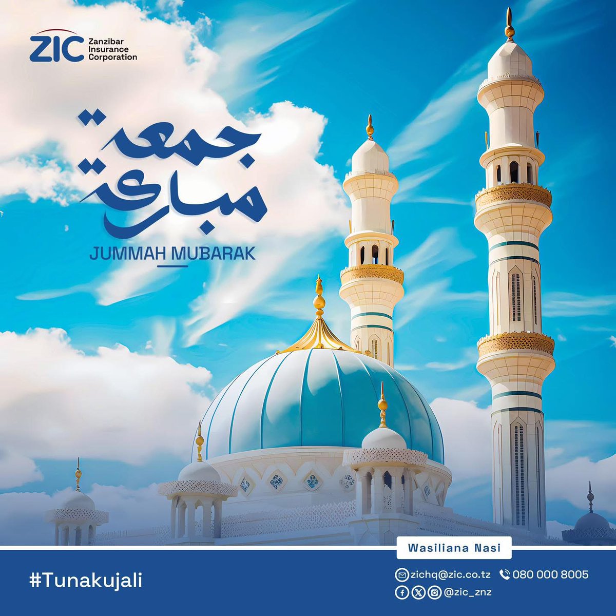 ZIC_Insurance's tweet photo. Tunawatakia Ijumaa njema na yenye baraka.

Wasiliana nasi kupitia:
Simu ya bure: 080 000 8005
WhatsApp: +255659072500
Baruapepe: zichq@zic.co.tz

#Tunakujali https://t.co/EoYgQ6AXp8