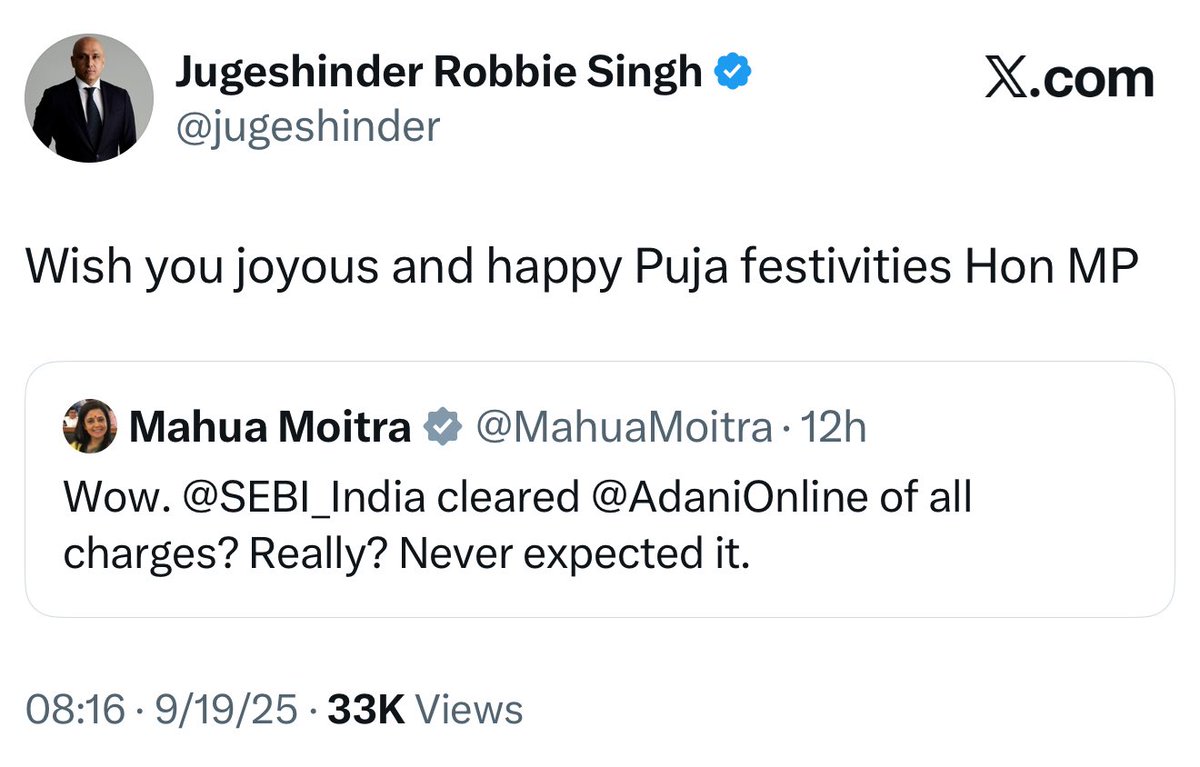 Abhijit Iyer-Mitra (@iyervval) on Twitter photo Strongly condemn the CFO of Adani mocking revered MP and worshipworthy left foot of Maa Durga on Earth Hon’ble Smt <a href="/MahuaMoitra/">Mahua Moitra</a> ji! Strongly condemn the CFO of Adani mocking revered MP and worshipworthy left foot of Maa Durga on Earth Hon’ble Smt <a href="/MahuaMoitra/">Mahua Moitra</a> ji!