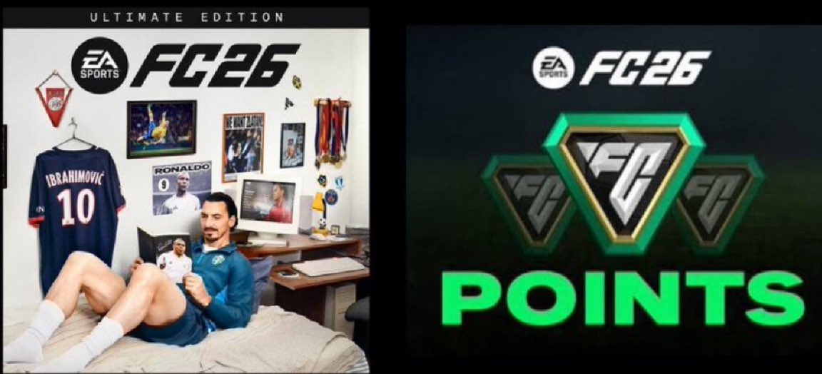 🚨 Giveaway 🚨 

FC26 Ultimate Edition or 12k FC Points.

- Follow me.
- Like this tweet.

Winner picked in 12 hours