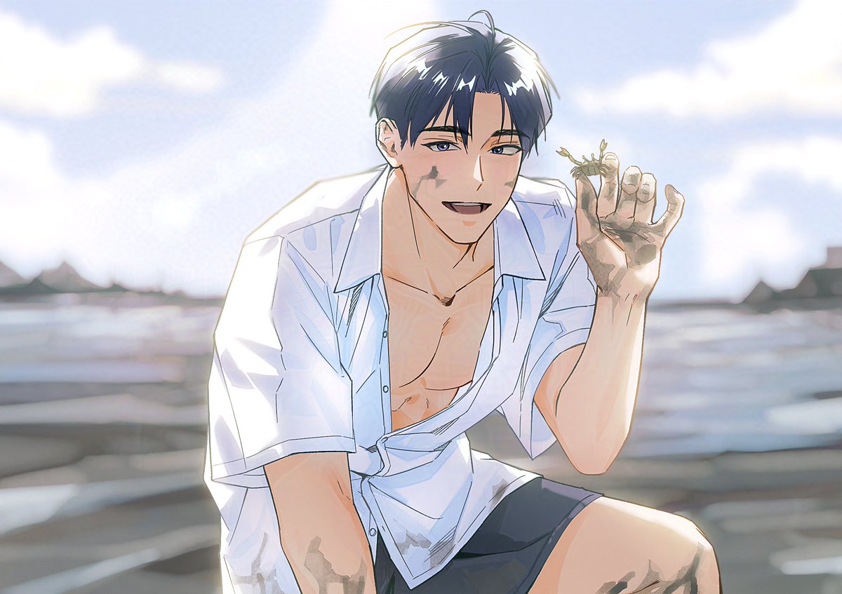 TeSTAR_RChungW's tweet photo. 안녕하세요, 러뷰어.
이번 여름 모두들 잘 보내셨을까요?
저는 즐겁게 보냈던 것 같아요.
테스타 모두가 함께 여행을 하다가, 다같이 갯벌에 들렸었는데, 옷과 몸은 흙투성이가 되었지만 즐거웠던 기억이라 올려봅니다. https://t.co/a115qWJqmD