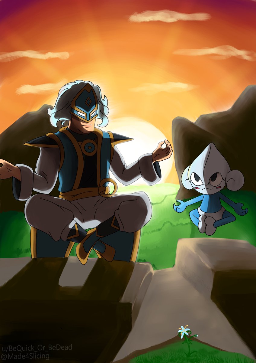 Made4Slicing's tweet image. I&apos;m finally kicking off what is now a series of posts I said I was cooking up 3 weeks ago, Pairing Champs with Pokémon I think fit them, here&apos;s Jenos and Meditite doing whatever floating monks do | #paladins #paladinsart #paladinsfanart #paladinsgame #Pokemon #fanart  #digitalart