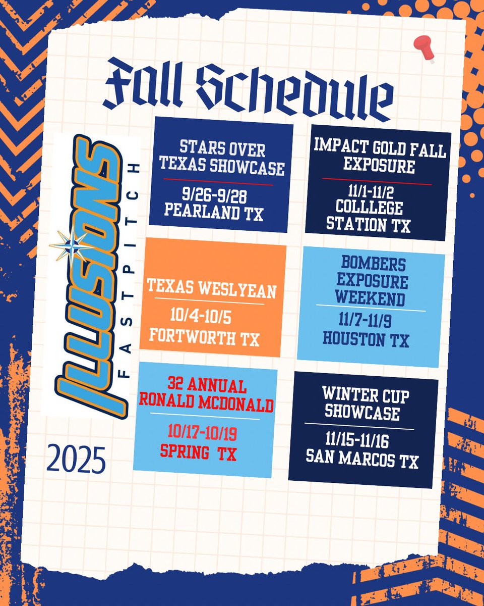 Excited for my senior year fall travel ball season. Let’s go Illusions!!! Uncommitted 
2026 C/infield/UT 17.5 avg pop time 
Come watch a great team and talent. 
<a href="/Coach_JimBray/">Jim Bray</a> <a href="/Coach_Cump/">Mark Cumpian</a> <a href="/TexasTechSB/">Texas Tech Softball</a> <a href="/TXStateSoftball/">Texas State Softball</a> <a href="/CoachJaegersSFA/">Melanie Jaegers</a> <a href="/BaylorSoftball/">Baylor Softball</a>