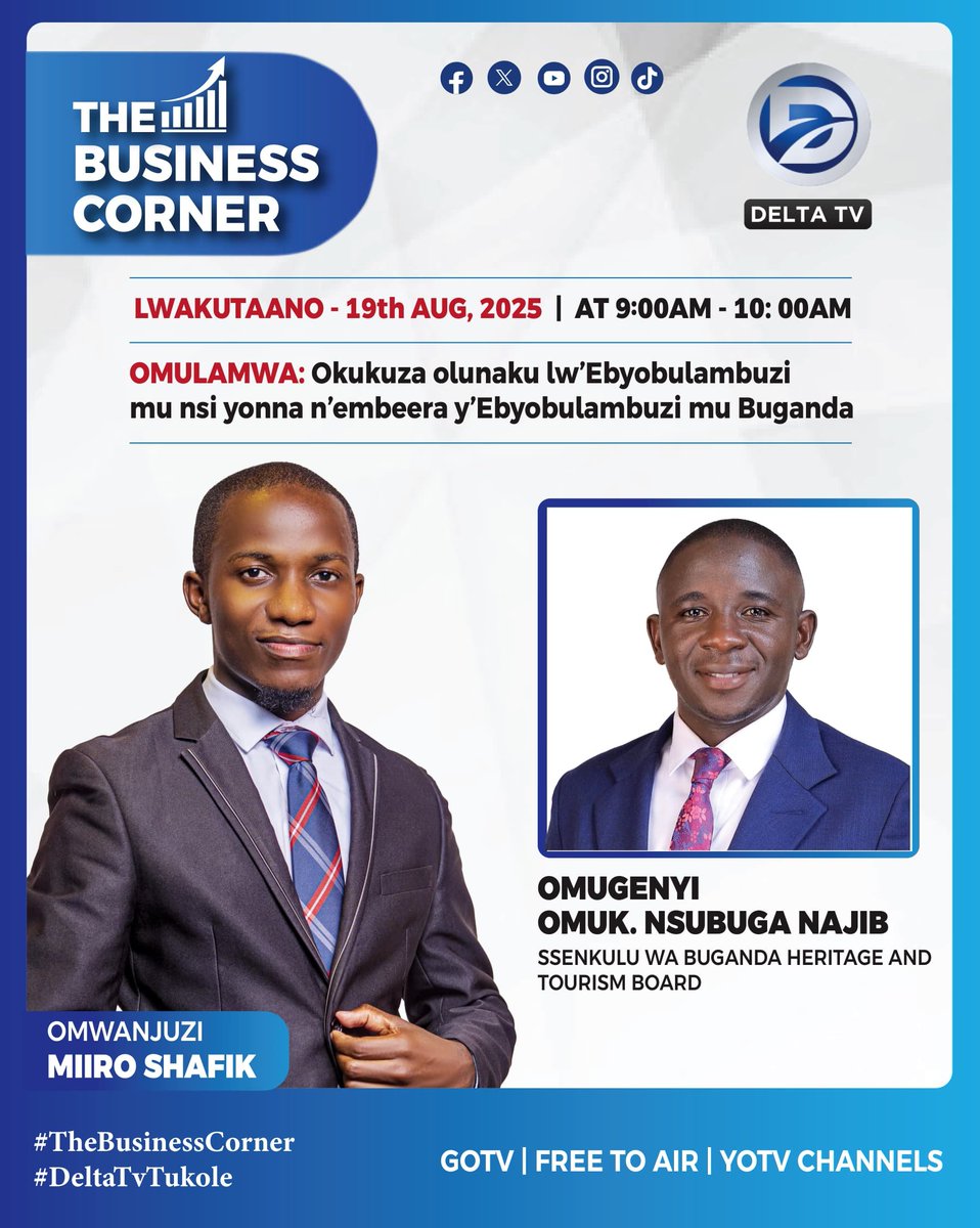 The show is on at 9am <a href="/deltatvtukole/">DELTA TV TUKOLE</a> hosted by <a href="/MiiroShafik_/">Miiro Shafik</a>