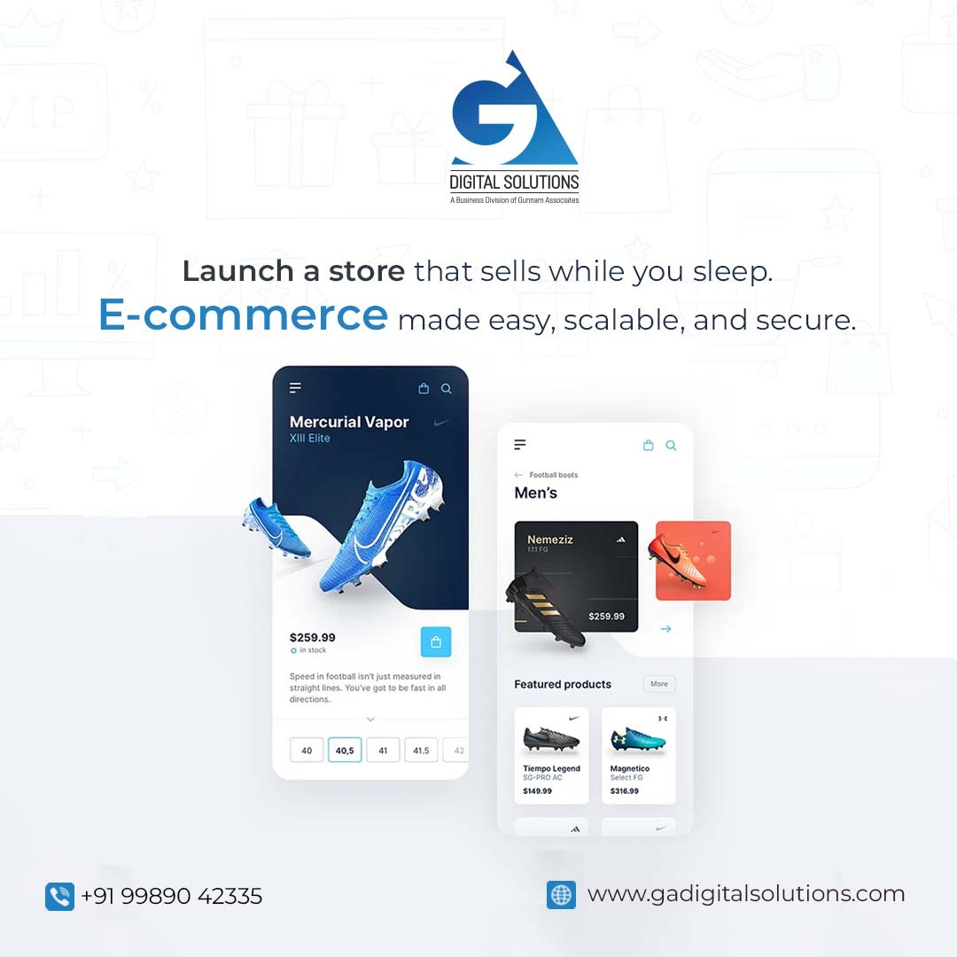 GA_DigitalSols's tweet image. Whether you&apos;re starting small or scaling fast, our e-commerce solutions deliver seamless user experiences, optimized checkout flows, and real results. Let’s build your online store—contact us today!
#GADigitalSolutions #EcommerceSolutions #OnlineStoreSuccess #DigitalCommerce