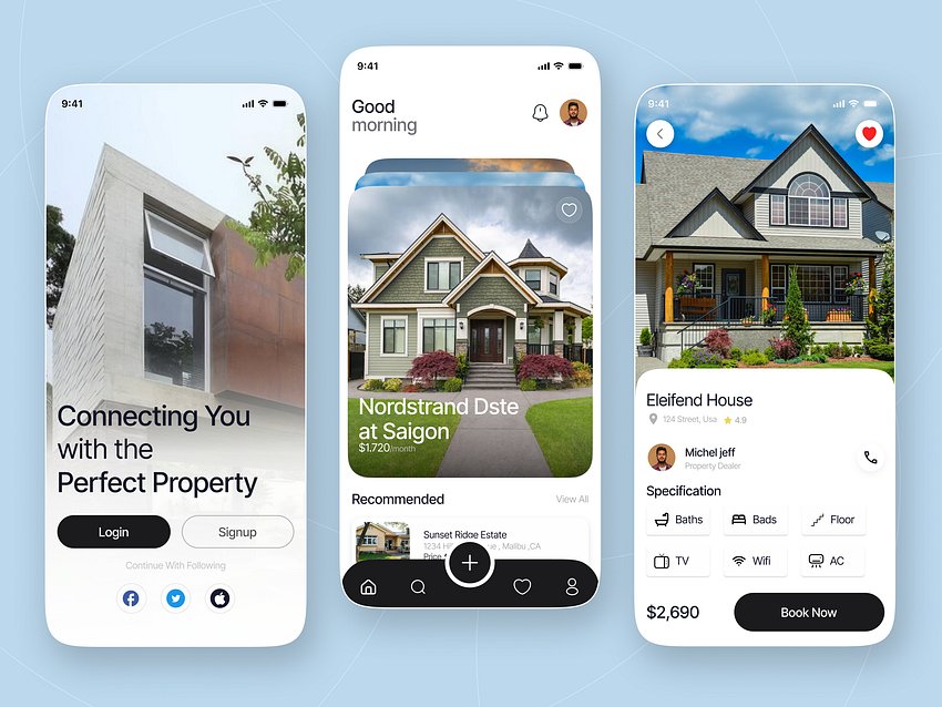 fastweb247's tweet image. Real Estate Mobile App Design
#Software #mobileApp #websiteheader