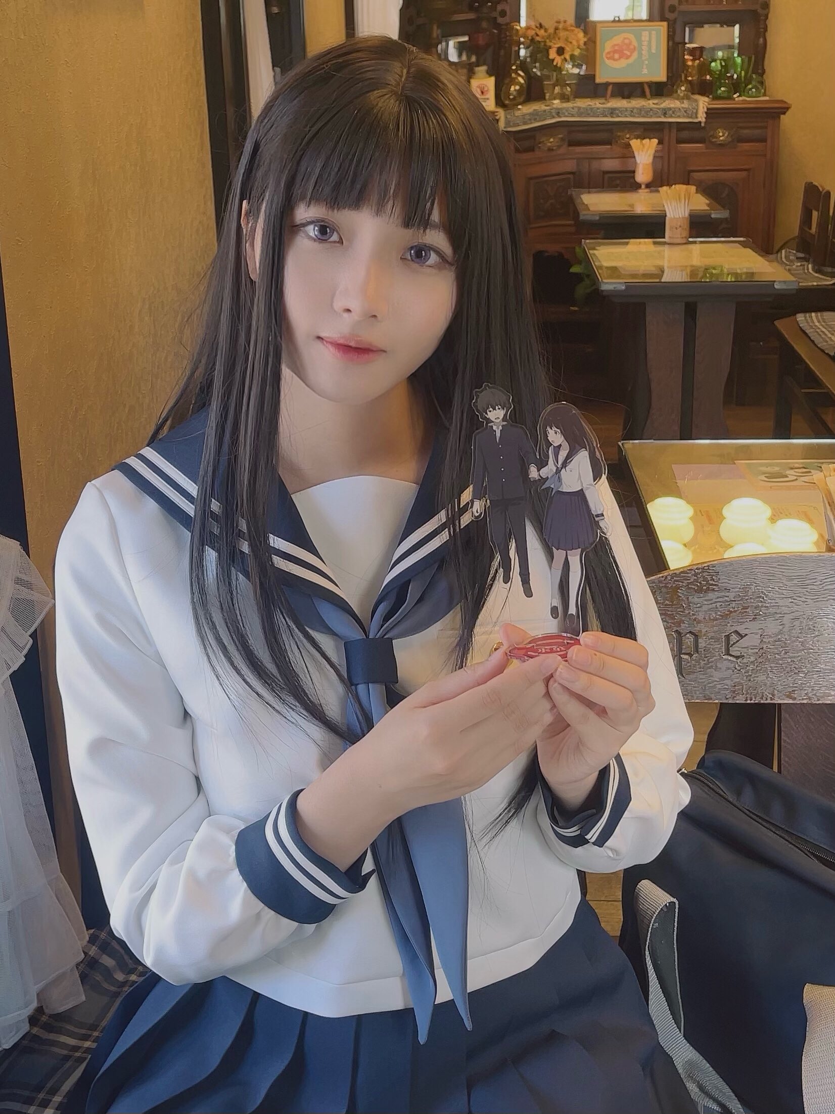 京アニ ハンドメイド缶バッジ 氷菓 千反田える 京アニ