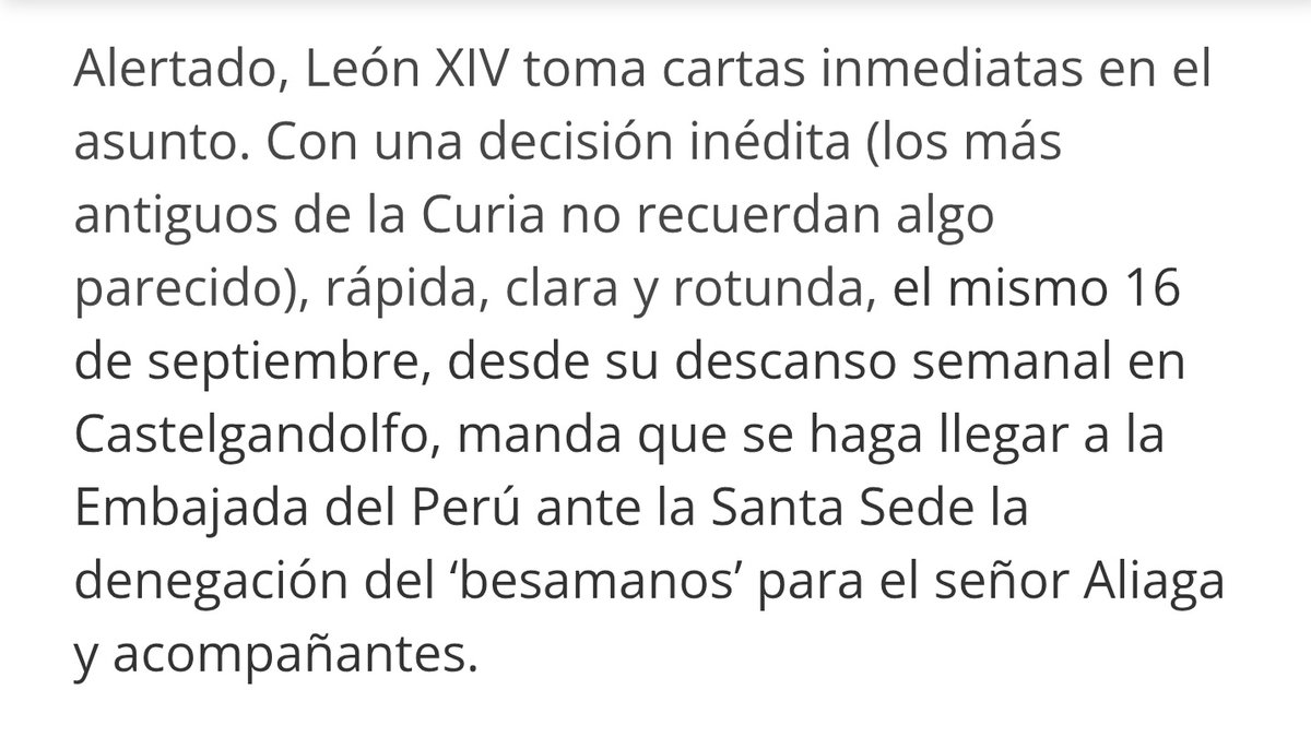 JEESxorcismo's tweet photo. Nueva información del propio Vaticano desmiente categ��ricamente a López Aliaga. Confirman que fue el mismo papa León XIV, atendiendo el pedido de quienes le escribimos, quien decidió no recibir al socio del Sodalicio. Otra vez el alcalde de Lima miente.
👉🏻https://t.co/62UaJn2oHs https://t.co/rTGZa16PkG