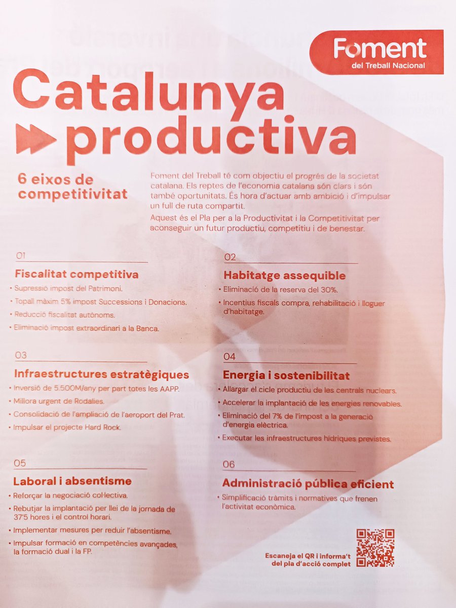 Aquesta pàgina de publicitat d la patronal Foment del Treball q surt cada dia a molts diaris, on demanen poc menys que eliminar impostos i acabar amb tot, tot això, qui ho paga?