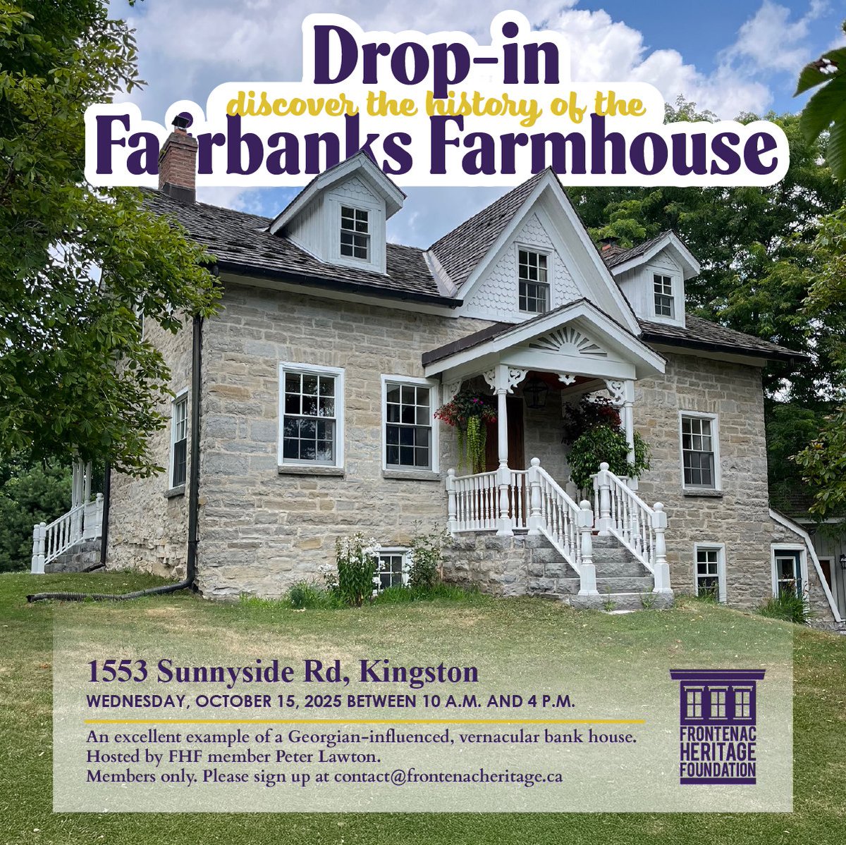 Coming soon - a newly designated property in the rural area of #ygk!  Definitely worth seeing.  #heritage #historic #bankhouse #oha