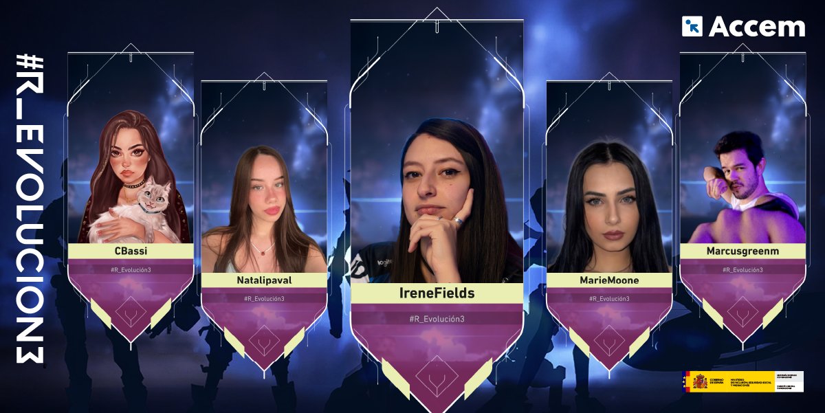 🙌 ¡Equipo #R_Evolución 3!

<a href="/IreneFieldsYT/">Irene Fields 👽</a> 
<a href="/marcusgreenm/">Marcus Green</a> 
<a href="/Nataliadca1/">Natalipa</a> 
<a href="/CBassiB/">Carla Bassi</a> 
<a href="/marie_moone/">Maggie</a>