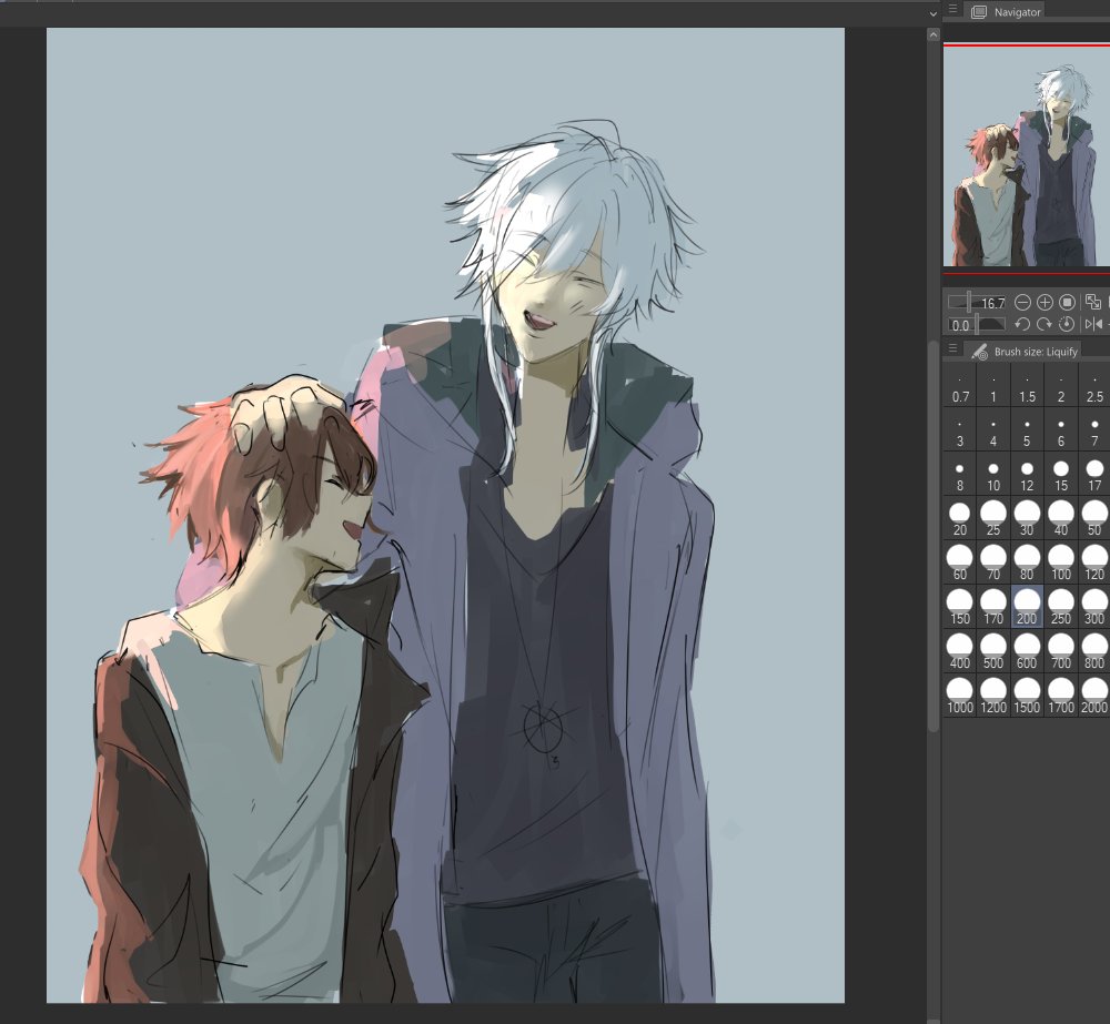 found this colored sketch of luca and orlokk buried in my files, anyone remembers luca :")?