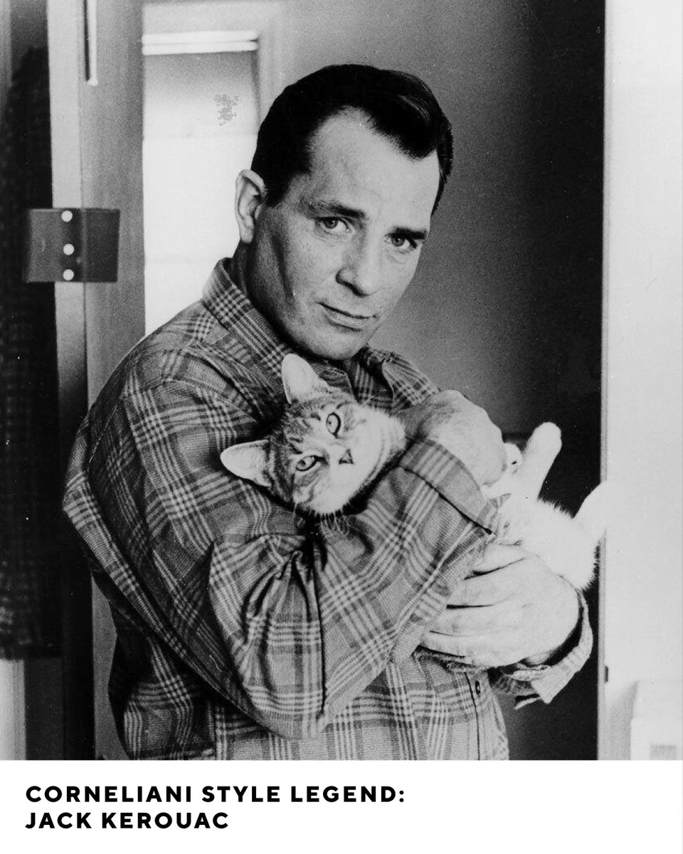 Corneliani_com's tweet image. Jack Kerouac was jazz to his core. 
The rhythms of his prose echoed swing, bebop, free jazz. His look? Workwear—flannel, chinos, boots, notebooks. A blue-collar aesthetic that turned making art into work too. His beats live on.

#CornelianiStyleLegend #JackKerouac #StyleIcon