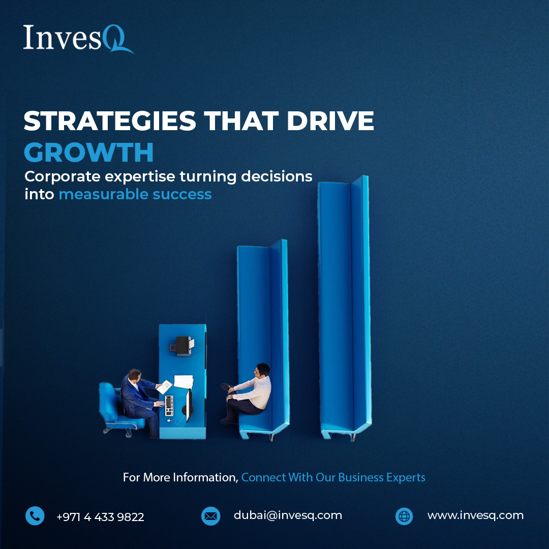 InvesQ_AE's tweet photo. Strategies that drive real growth 🚀 At InvesQ, we turn corporate decisions into measurable success with expertise that empowers your business.

#InvesQ #Dubai #UAE #DubaiBusinessSetup #BusinessGrowth #BusinessExpansion https://t.co/G7SWIGuaJ3