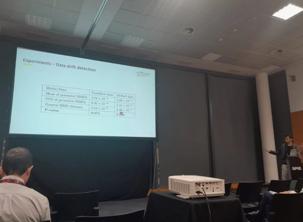 Vicomtech's tweet image. 👨‍🔬Francisco Javier Iriarte Satrústegui, researcher of Intelligent Security Video Analytics team, also presented at #SPIE Security + Defence🎯
📄&quot;Semi-automatic continuous adjustment of person detectors for public transport applications&quot;🚌
💡Innovating for safer spaces!🚀🔍