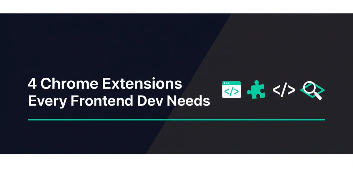 vixs101's tweet photo. Frontend devs, your browser can be a powerful dev tool.

Here are 4 underrated Chrome extensions I use daily to save time, boost workflow, and ship better products👇: https://t.co/kCIGaJ0V1r