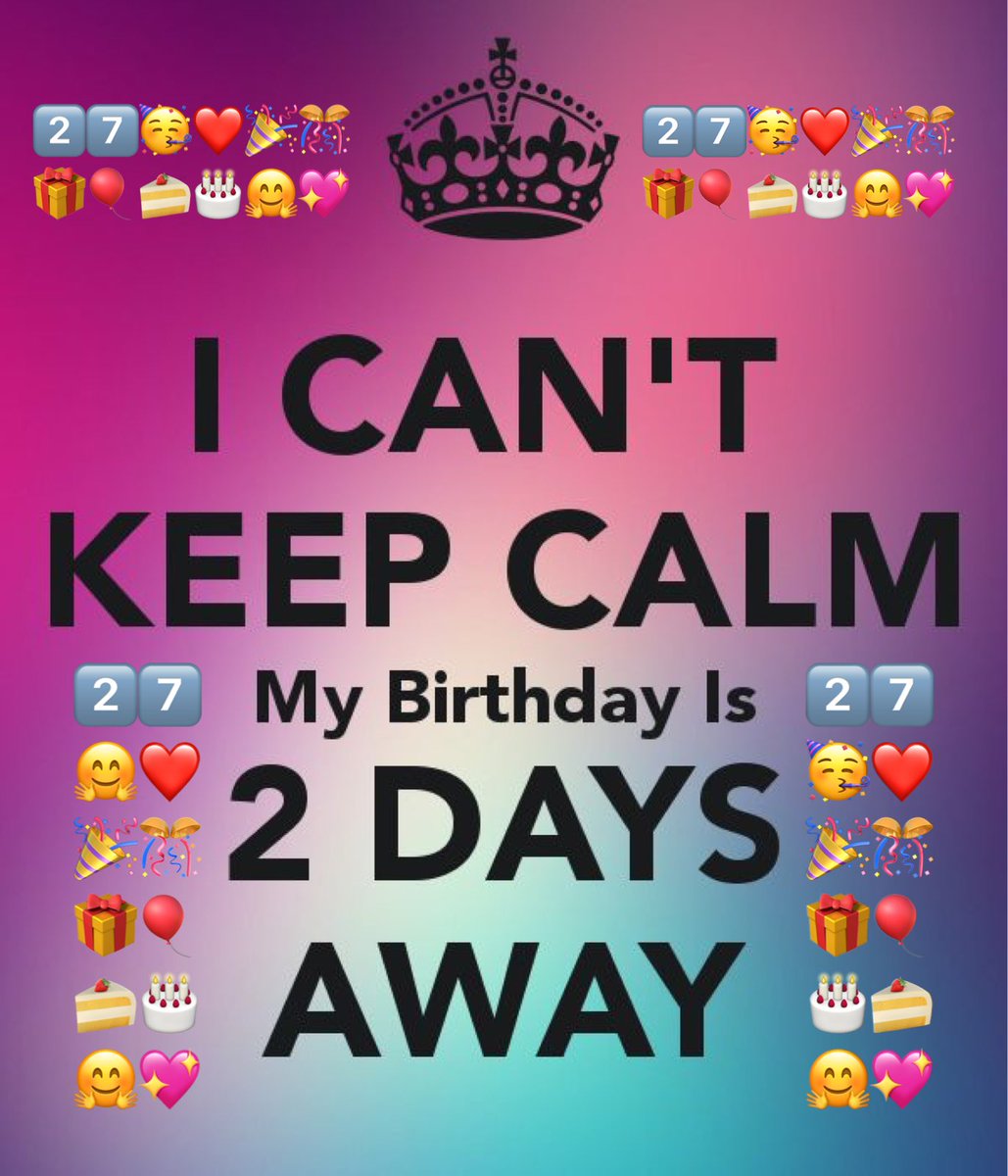 2 DAYS UNTIL MY BIRTHDAY!!!! I’m going to be 27 and I’m so excited!!!! I can’t wait to celebrate this weekend!!!! Gonna make it the BEST BIRTHDAY EVERRRRRR!!!! 🤗❤️🎉🎊🎁🎈🍰🎂2️⃣7️⃣🥳💕💞💝💖😄 #2DaysUntilMyBirthday #BirthdayIn2Days #27thBirthday #My27thBirthday