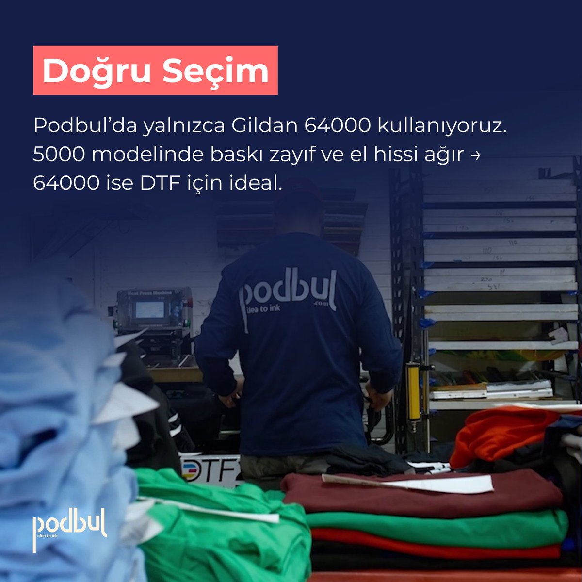 Gildan 64000 neden POD için en iyi tercih? 👕

• 5000 modeli kötü imaj bıraktı, baskı kalitesi düşüktü
• 64000 → modern, rahat kalıp + kaliteli baskı
• Podbul’da yalnızca 64000 kullanıyoruz → DTF için ideal 🚀

#PrintOnDemand #Podbul #FromIdeatoInk