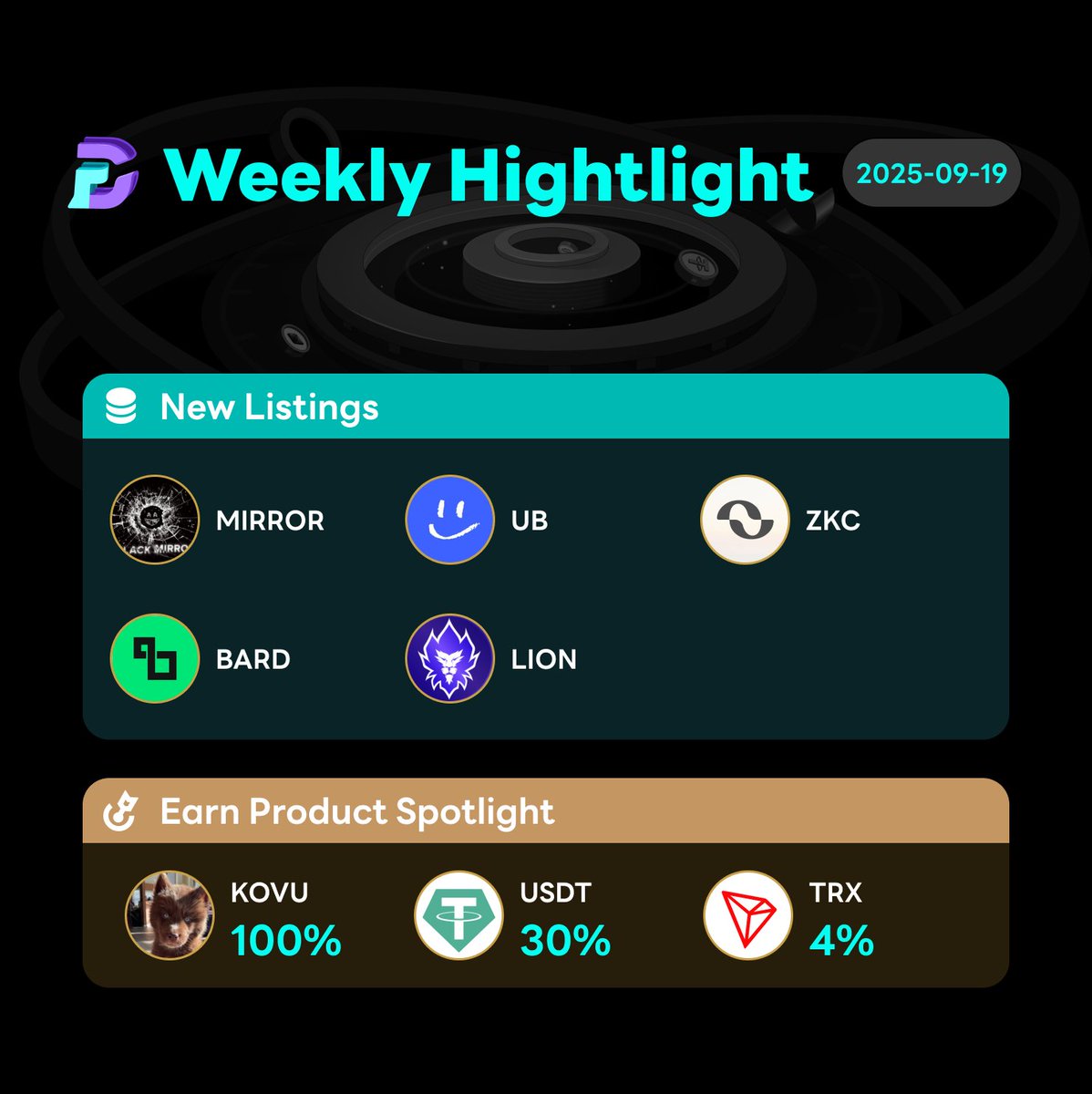 🚀 DigiFinex Weekly Highlight 🔥 New Listings $MIRROR, $UB, $ZKC $BARD,  $LION Trade now and catch the next moonshot! 💰 Earn Product Spotlight  $KOVU – 100% $USDT – 30% $TRX – 4% #DigiFinex #CryptoTrading #NewListing  #CryptoEarn #Web3