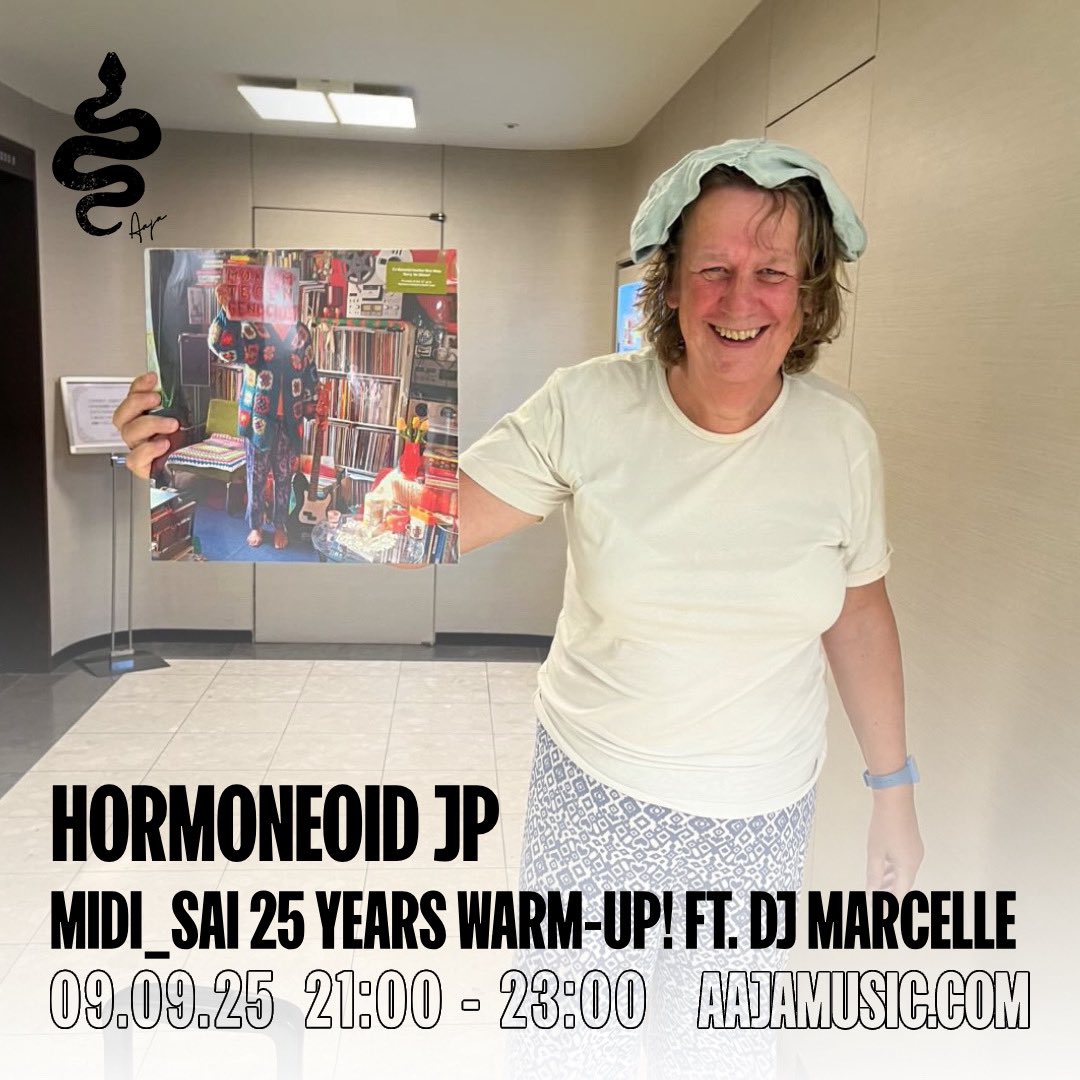 Hormoneoid JP <a href="/Aajamusic/">Aaja Music</a> 最新号がアップされました🆕
7月にDaphniaで行われた【MIDI_sai 25 Years warm-up!】でのゲスト、DJ Marcelleの模様を2時間ノーカットでお送りします🔈断片的なサウンドスケープから予測出来ない展開でフロアはずっと沸騰状態🔥Re:RaveへのWarm-up!

soundcloud.com/aajaradio/horm…