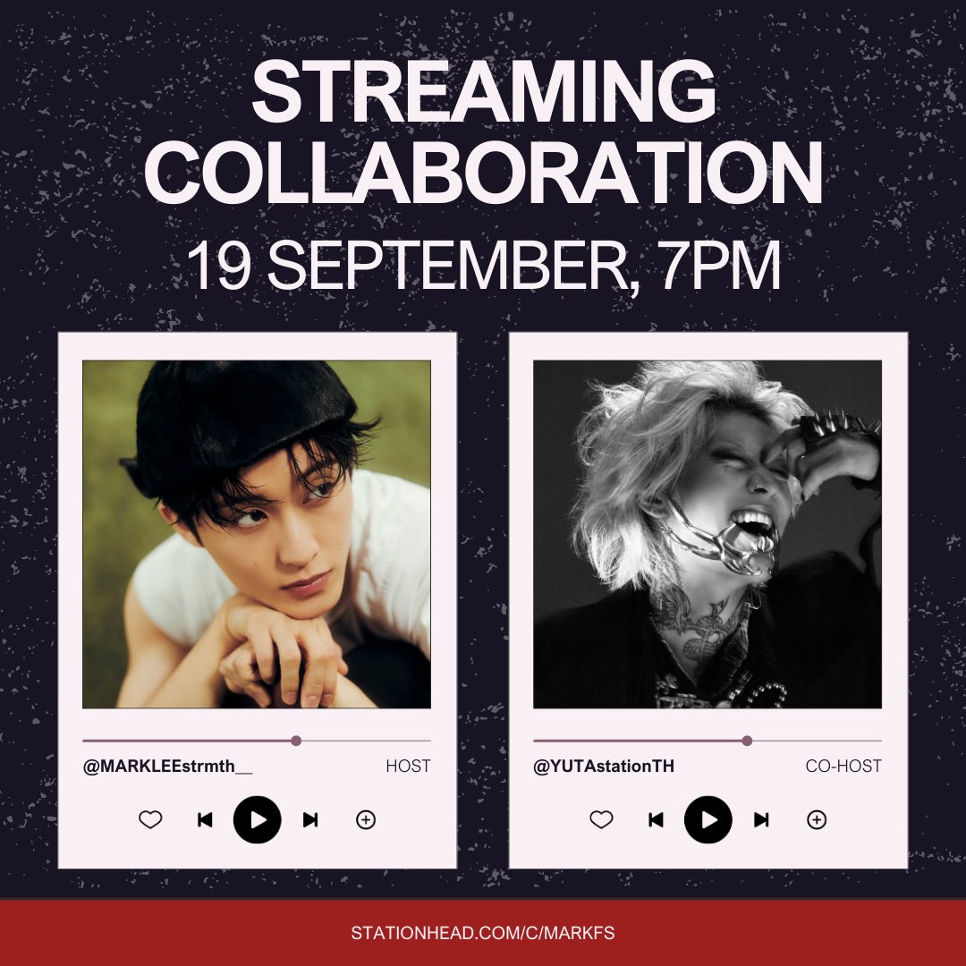 YUTAstationTH's tweet photo. [🎧] @STATIONHEAD Collaboration Party #MARK x #YUTA 🦋🐯💚

TODAY (19/09) 7PM - 10PM (🇹🇭)
HOST : @MARKLEEstrmth__
Co-Host : @YUTAstationTH
 
📻 : https://t.co/CsHA9RhxIH 

#MARKFSTREAM
#มาร์คพึสตรีม #ยูตะมิสตรีม
#ยูตะอปป้าพามาคึมาสตรีม https://t.co/gyHHiArF26