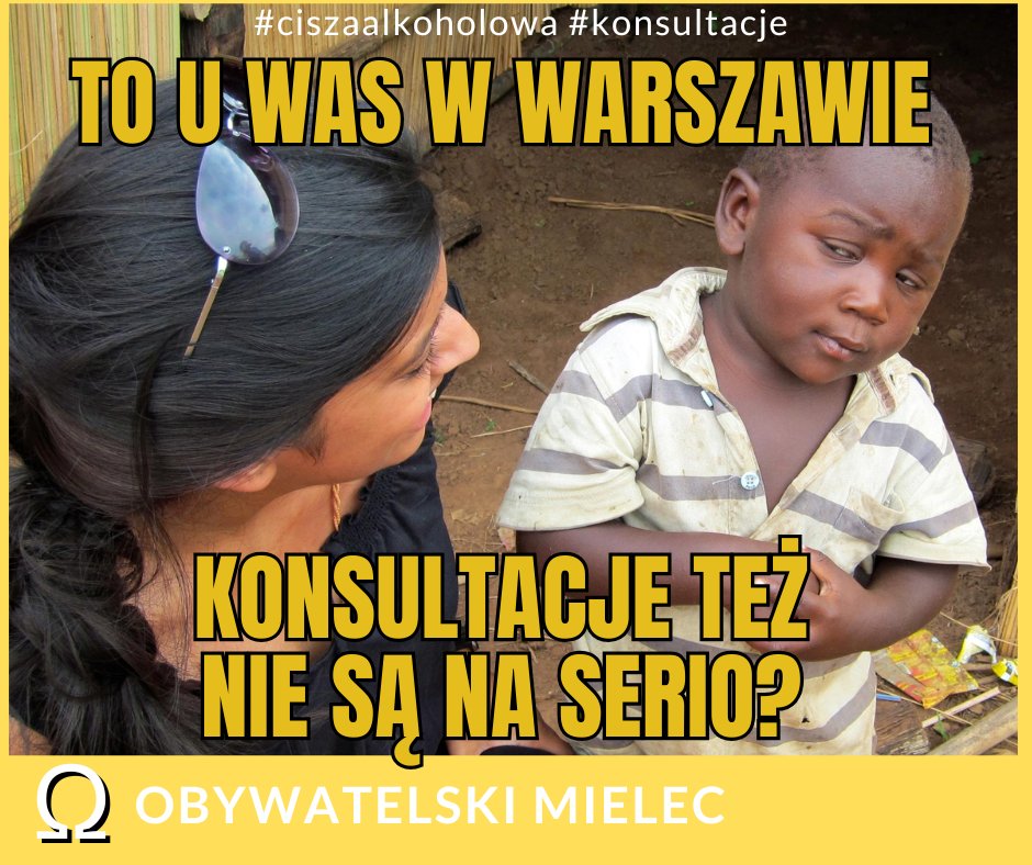 OMielec's tweet photo. Serio? ;) Trzymajcie się tam @MiastoJestNasze 
 
Mieliśmy #ciszaalkoholowa w #Mielec od połowy '90 i żyjemy. Kukluxklanu nie stwierdzono.
#alkostop #ruchymiejskie #aktywizm #kampaniespoleczne #konsultacje https://t.co/GNcN0kSzlA