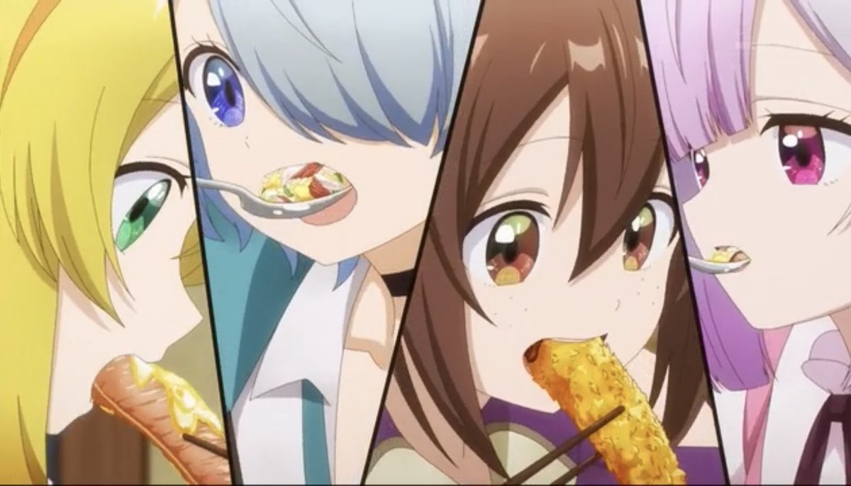 kotahinshi2's tweet image. 「 #追放者食堂へようこそ」12話

正直期待してたグルメ物って感じじゃなかったが、アトリエちゃんも可愛いくて全然楽しめた。強制退店の一撃なんて技でボコされたヴィゴーざまあでスッキリ。

しかしヘンリエッタちゃんの横乳と通報案件なケイティちゃんの格好はエロかった…ポルポも。

#追放者食堂