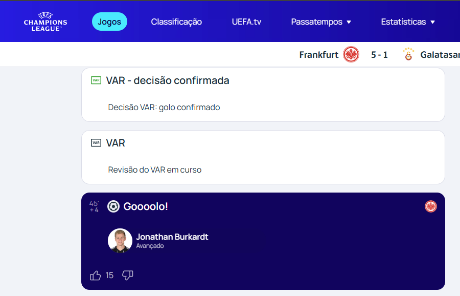 akuma_nf's tweet photo. @OptaAnalyst "Hello, I noticed that in the match Eintracht Frankfurt vs Galatasaray, one of the goals does not seem to be correctly attributed to the player. Could you please review and confirm the official goal attribution?" https://t.co/voaJttdkHN