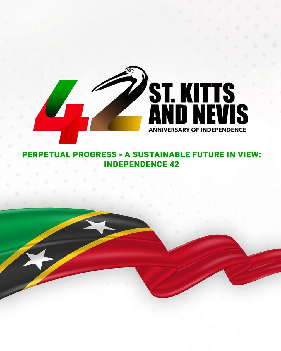 devbath's tweet image. Today, we proudly celebrate the 42nd Anniversary of Independence of St. Kitts and Nevis.

As we reflect on our nation’s journey of resilience and progress, let us continue to strengthen the bonds that define us and work towards a brighter, sustainable future for all Kittitians…
