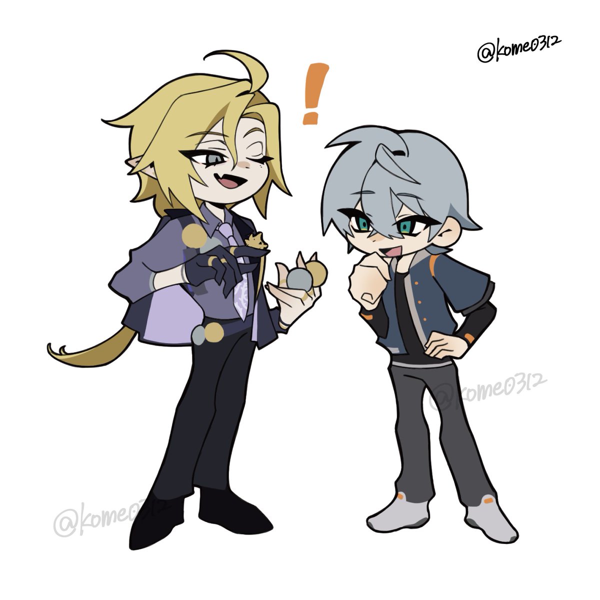 kome0312_xx's tweet image. みにきゃらヒュアキ①
#hugowise🦇🧡
