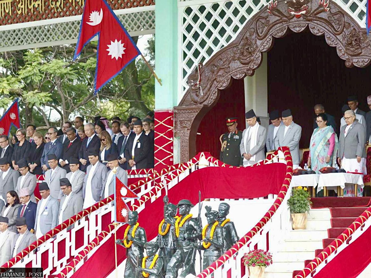 Congratulations to Nepal on its Constitution Day. A traditional setting for a modern message.