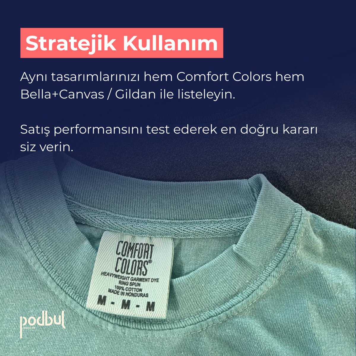 Comfort Colors neden ayrı bir kategoride? 👕✨

• Etsy’de marka adıyla aratılan güçlü bir kitle
• Özel renkler &amp; yüksek pamuk oranı
• Daha pahalı + DTG’de zayıf → DTF baskı önerilir
• Aynı tasarımı Bella+Canvas / Gildan ile test edin 🚀

#PrintOnDemand #Podbul #FromIdeatoInk