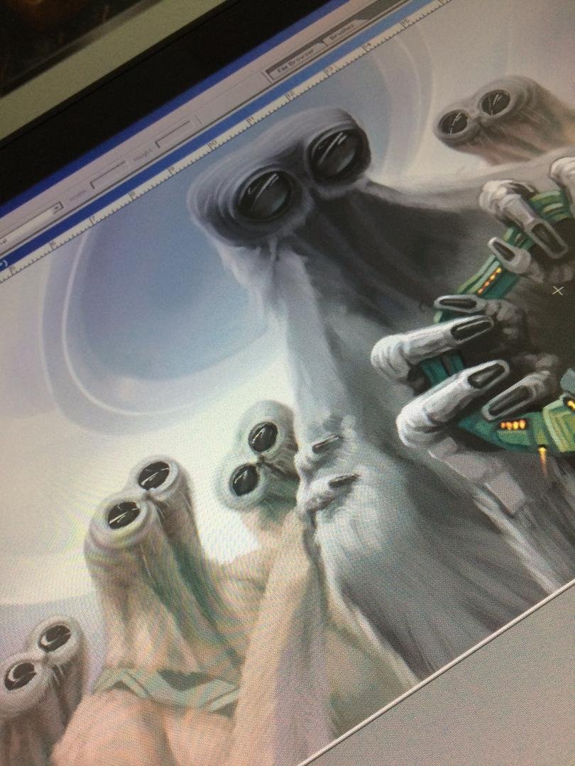 #WIP of the Ylii illustration from Invasion - 2300AD <a href="/MongoosePub/">Mongoose Publishing</a> 

#travellerrpg #scifiart #ttrpg
