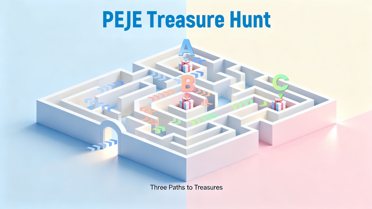 pejeglobal's tweet image. 🔥PEJE Maze Treasure Hunt! Two lucky fans will be fulfilled and receive gifts in the PEJE gift box.🎁
💝Three mysterious routes, three undiscovered gift boxes. Comment your favorite route, your choice determines your surprise.

🗺️How to participate:
1⃣Follow us @pejeglobal🫶…