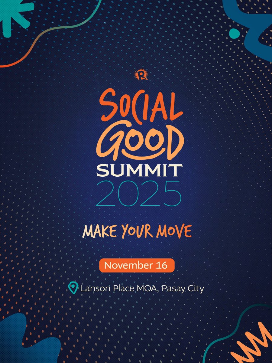Our future won’t wait. Neither should you.

Be in the room where it happens at the Social Good Summit 2025: Make Your Move.

November 16 | Lanson Place MOA, Pasay City
rplr.co/SGS2025