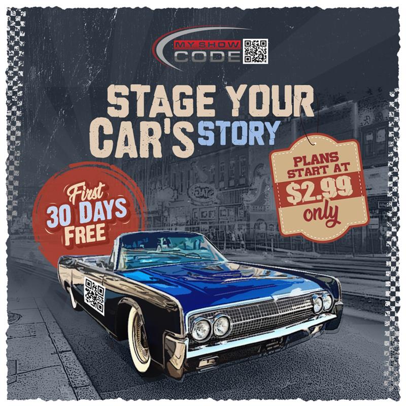 myshowcode's tweet image. Your car isn’t just built to drive, it’s built to be remembered. 🏁 

With MyShowCode, showcase specs, photos &amp;amp; videos in one scan. Plans start at $2.99/month with 30 days FREE! 

Claim yours: myshowcode.com/pricing/

 #MyShowCode #QRShowcase #CarCulture #CarCollectors