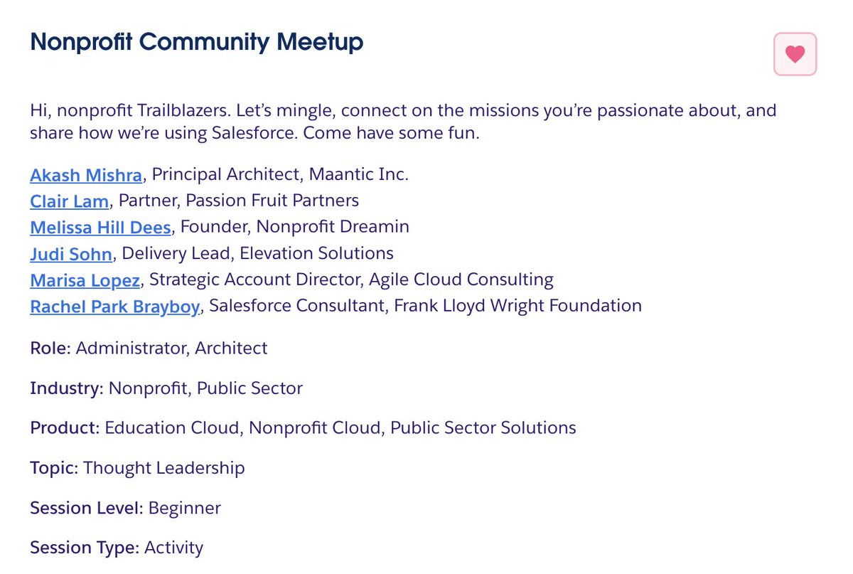 Akash_SFDC's tweet image. It&apos;s a Dream #DF25 for me and I&apos;m so honoured to be joining the amazing Lineup for the #NonprofitCommunityMeetup at @Dreamforce  with #RachelParkBrayboy - @JudiSohn - @melissahilldees - #ClairLam - @Tech4GoodGal🙏🏻

The biggest stage #Salesforce, with the greatest, for the…