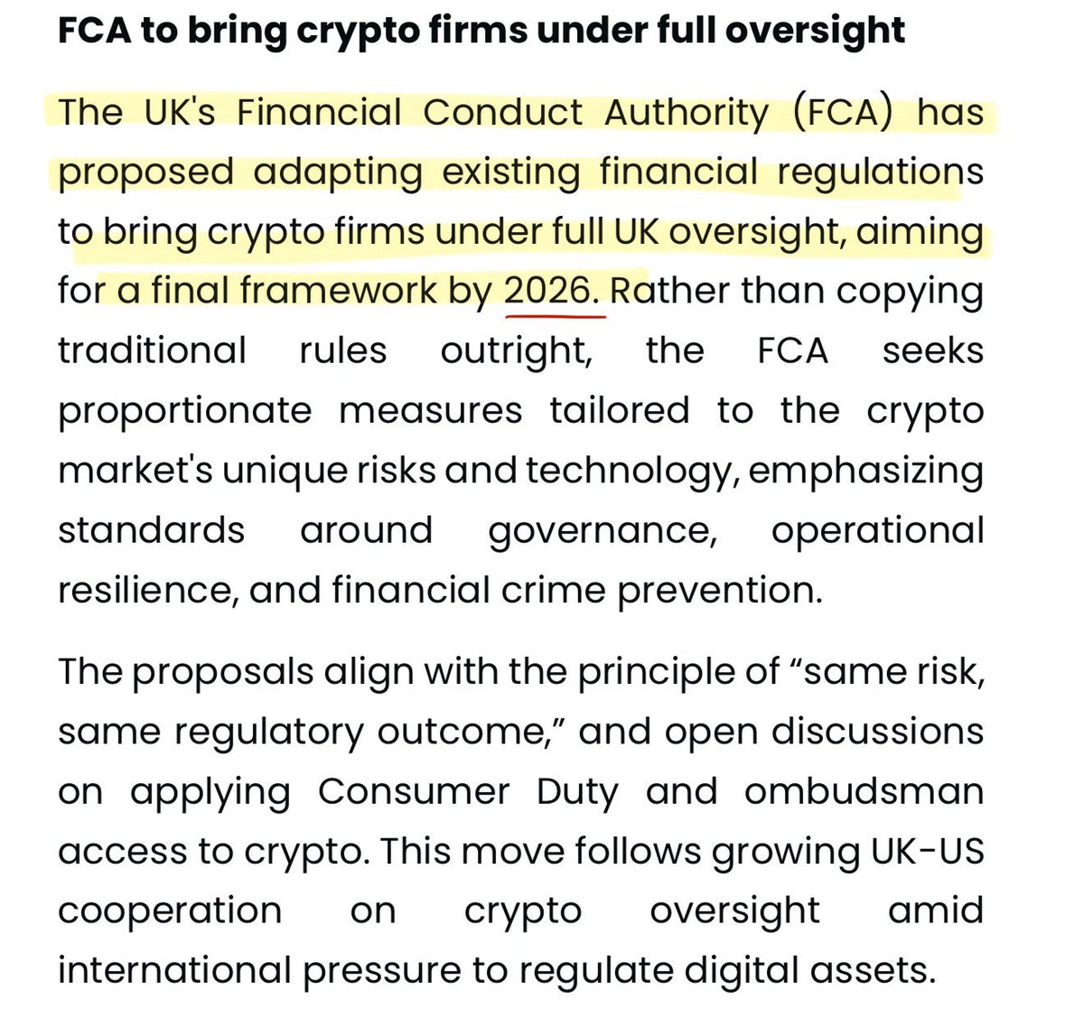 SMQKEDQG's tweet image. ‼️ THE UK’S FINANCIAL CONDUCT AUTHORITY PLANS TO FULLY REGULATE CRYPTO FIRMS BY 2026‼️

Documented.📝👇