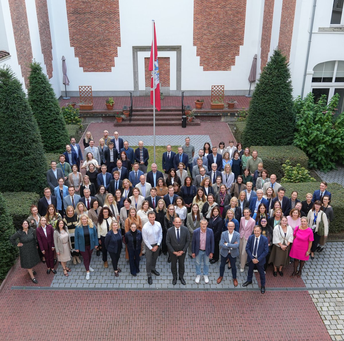 LithuaniaInEU's tweet photo. The new political season begins in Brussels 🇪🇺!

Last week, we warmly welcomed our new colleagues to the #LTinEU team. Permanent Representation has expanded significantly as preparations for Lithuania's Presidency 2027 are in full swing. Proud of our #DreamTeam! https://t.co/gQ6C2Vmnqs