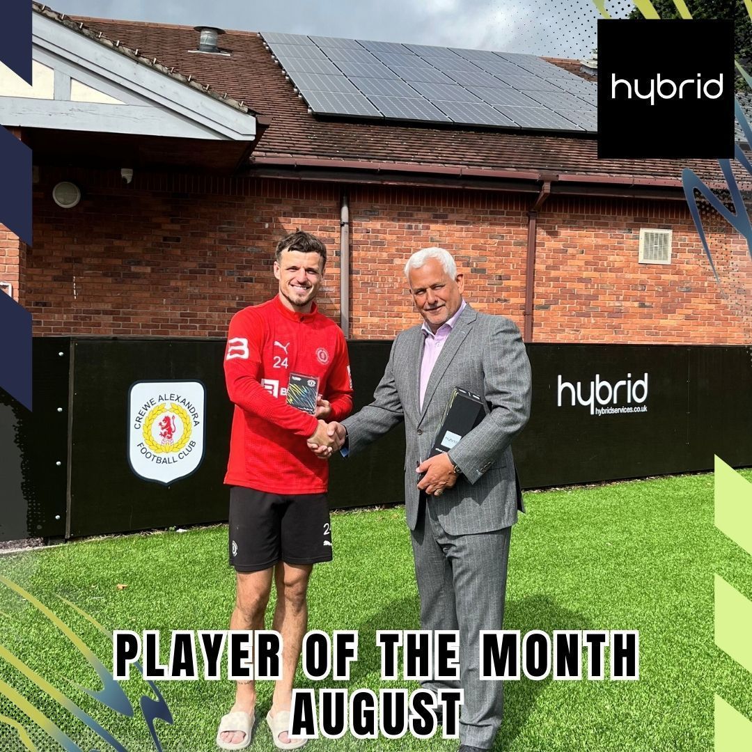 HybridServices's tweet photo. 🏆 Player of the Month!

The fans have spoken, August’s winner is Josh March 👏
2 goals, 4 assists, and endless hard work ❤️🤍

This season’s POTM trophies are given the Mimaki print treatment 🎨

Congrats, Josh! 👏⚽

#CreweAlex #PlayerOfTheMonth #JoshMarch #UpTheAlex https://t.co/UhXcr6wDtG