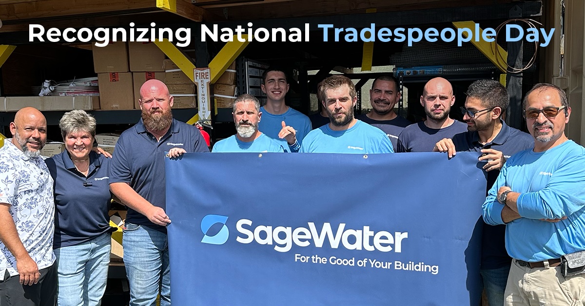 Today, SageWater is celebrating the team members who make our work possible: our tradespeople. 🪜🧰👷🔧 
 
To our tradespeople: thank you! You are the heart of this company, and we couldn’t do it without you.