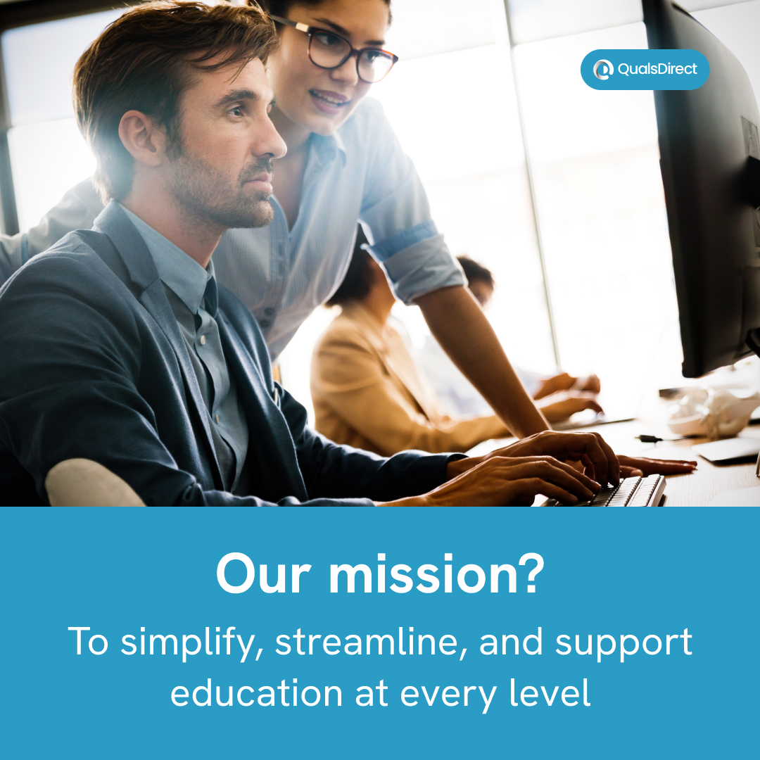 We’re not just an ePortfolio provider - we’re your partner in qualification delivery. 

Our mission? To simplify, streamline, and support education at every level. 

Ready to upgrade your qualification delivery? Find out more: quals.direct