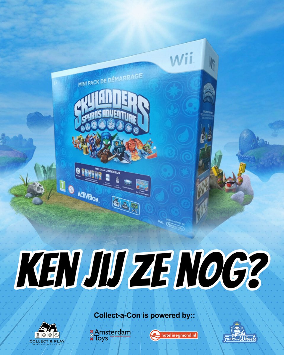 Ken jij ze nog? 👀
Die kleine helden met hun eigen portaal naar een andere wereld? Skylanders is terug op Collect-a-Con!
Bij de garderobe vind je een beperkte voorraad Mini Starter Packs — perfect om je oude verzameling nieuw leven in te blazen… of eindelijk te beginnen.