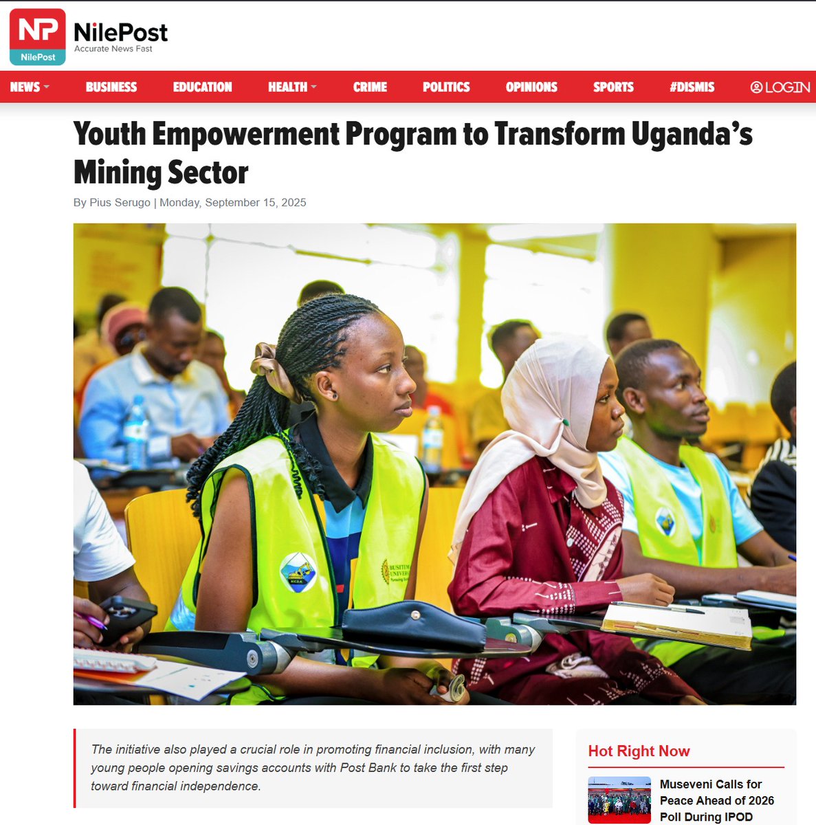 chamber_jr's tweet photo. Over 180 young Ugandans have been empowered with essential skills in sustainable mining, business, and finance through this transformative Youth Empowerment initiative, driving real change and shaping the future of Uganda’s mining sector.
#YouthInMining https://t.co/CtKVfq25EG