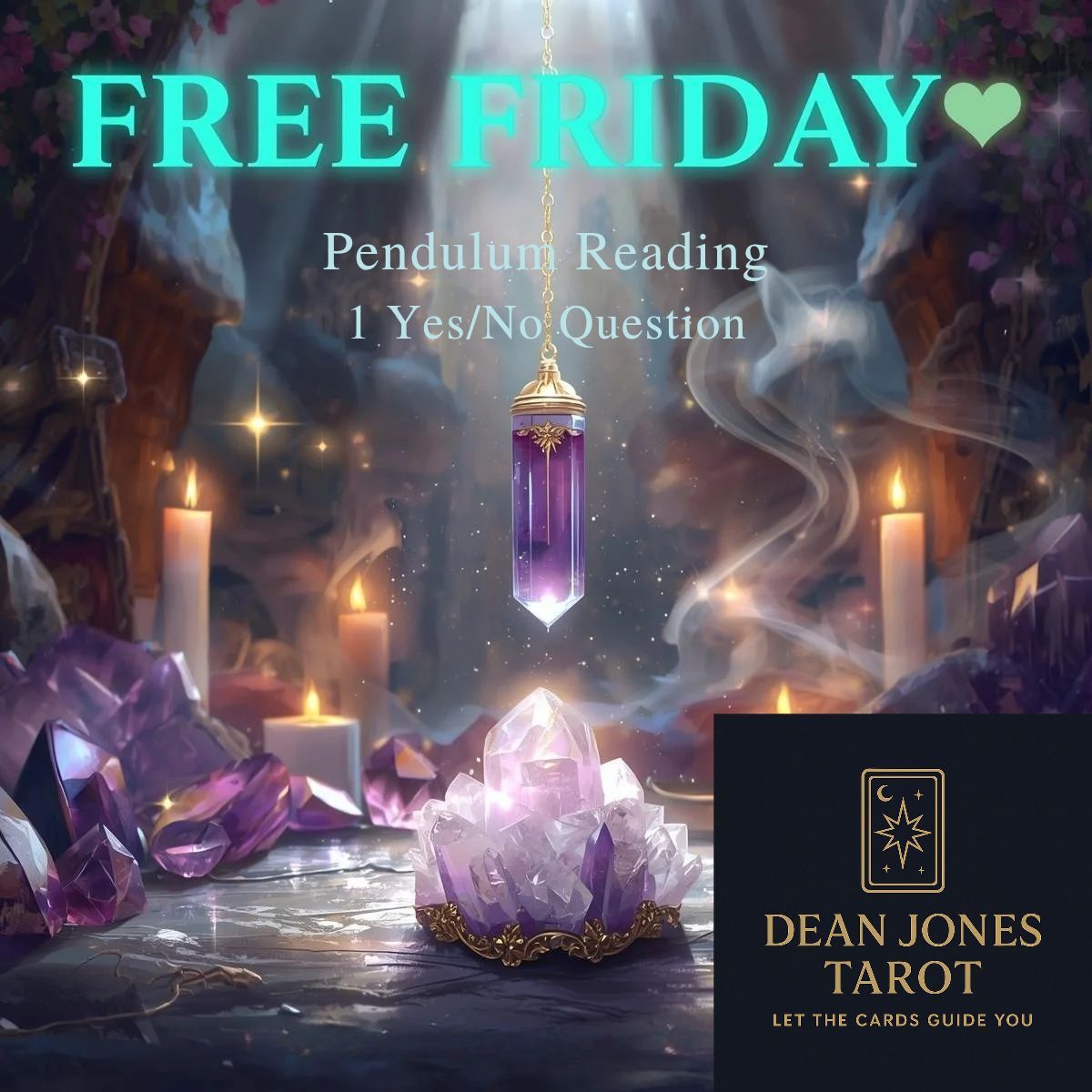 deanjonestarot's tweet photo. โจ FREE Friday!
Ask me ONE yes/no question & Iโll reply with a FREE pendulum reading!
๐ฎ Comment or DM me
Letโs see what the Universe revealsโฆ
#FreeFriday #PendulumReading #DeanJonesTarot #Divination https://t.co/42TywYezDh